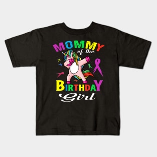 Mommy Of The Birthday Girl T-Shirt, Unicorn Matching Outfit Kids T-Shirt